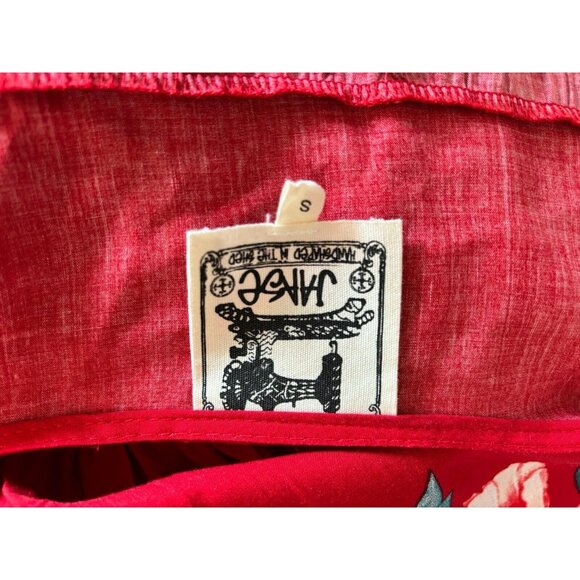 JAASE Maxi Dress Size Small Floral Rayon Smocked Waist Multi Button Down Boho - Picture 4 of 10